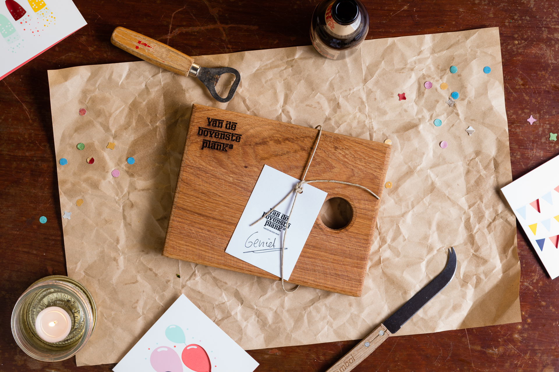 Borrelplank cadeabon 